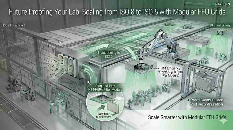Future-Proofing Your Lab: Scaling from ISO 8 to ISO 5 with Modular FFU Grids