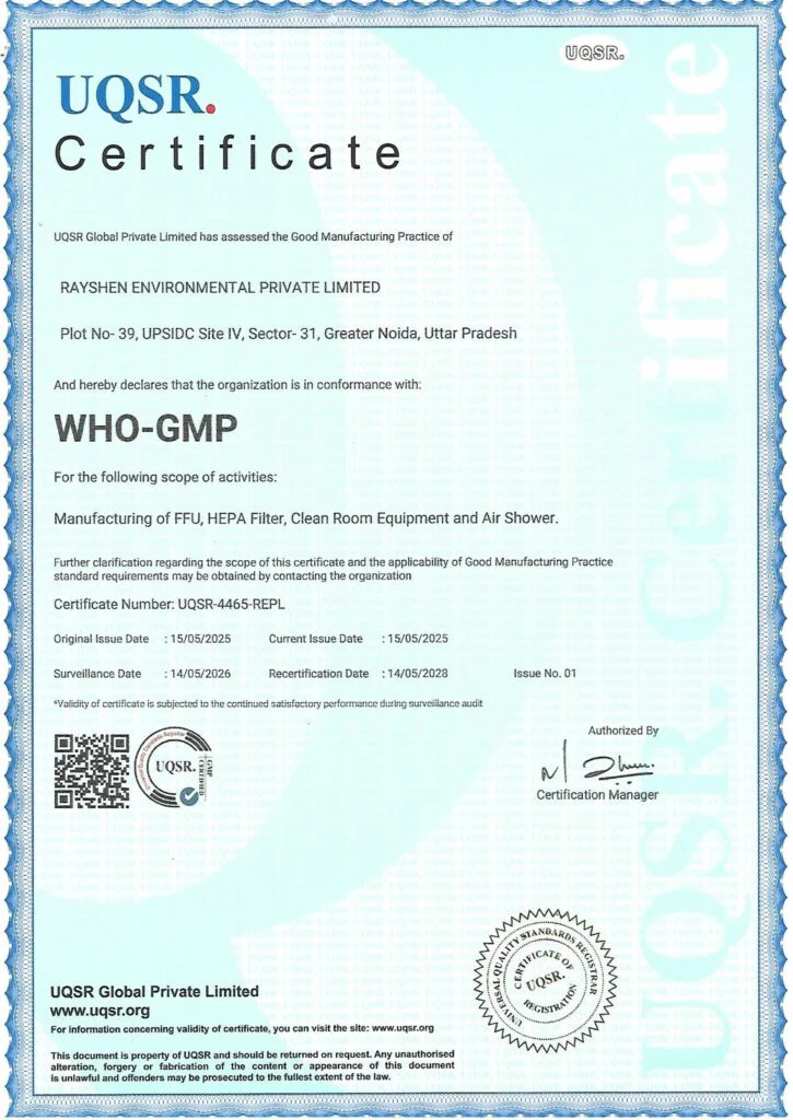 WHO-GMP Certificate