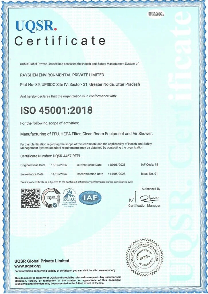 ISO 45001:2018 Certificate